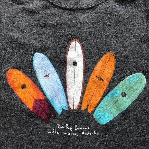 Gray Colorful Surfboard Collection Australian Tee - Picture 3 of 4